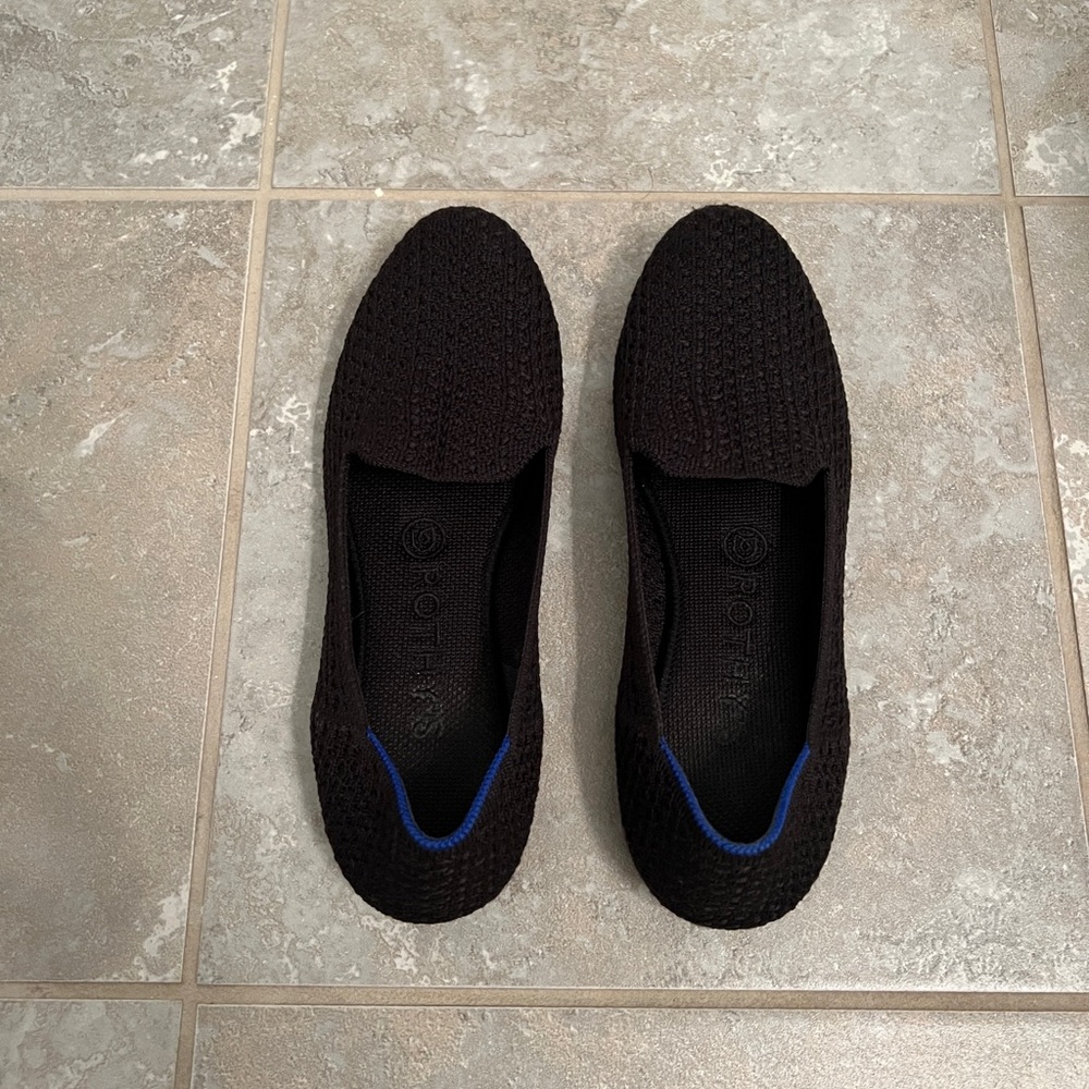 Rothy's The Loafer Black Slip-On Shoes size 7.5